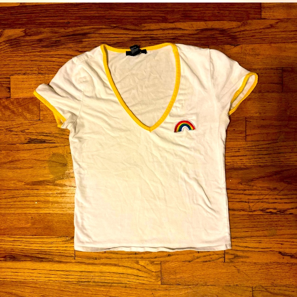 rainbow patch tshirt, good quality, size is small